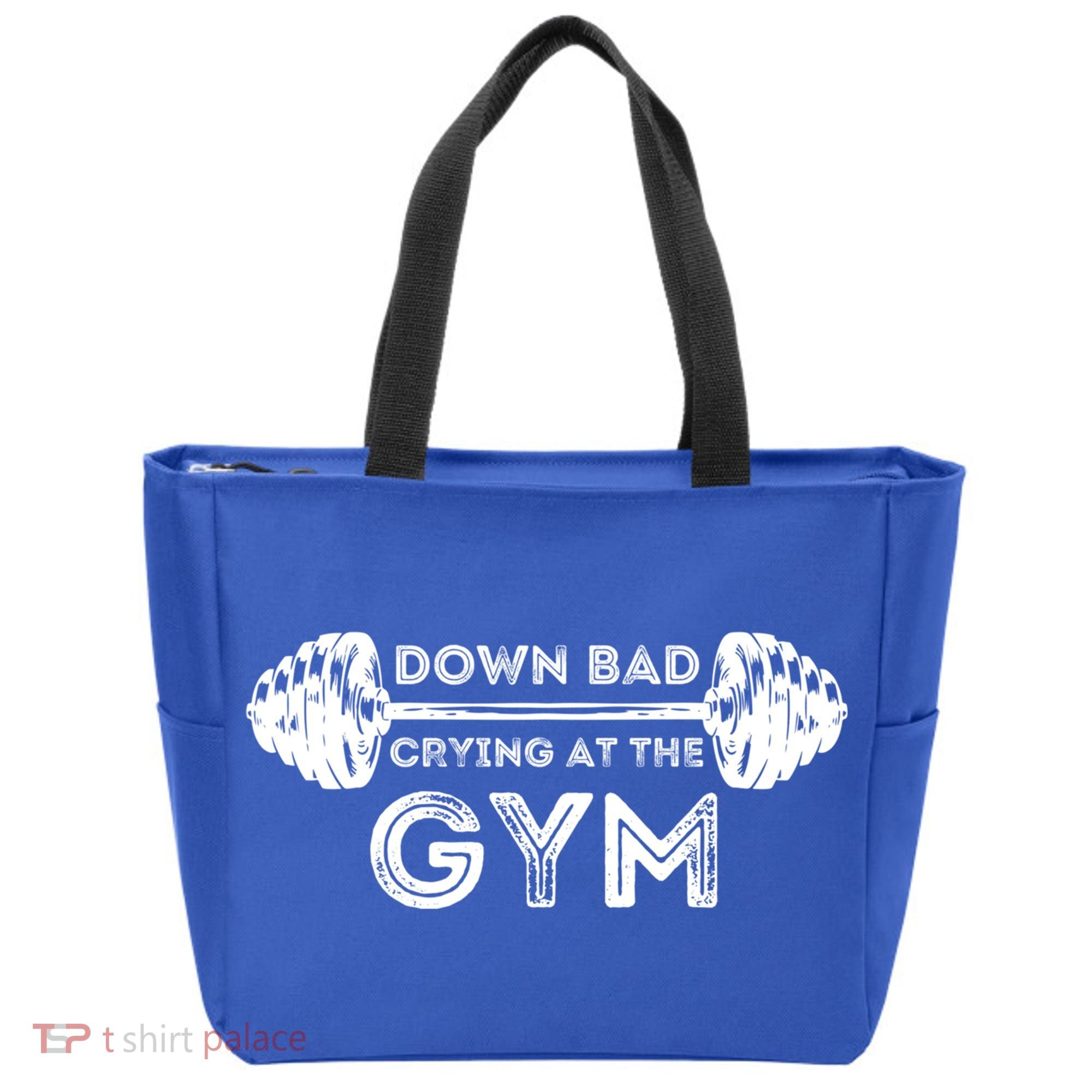 Down Bad Crying At The Gym Workout Gift Tote Bag