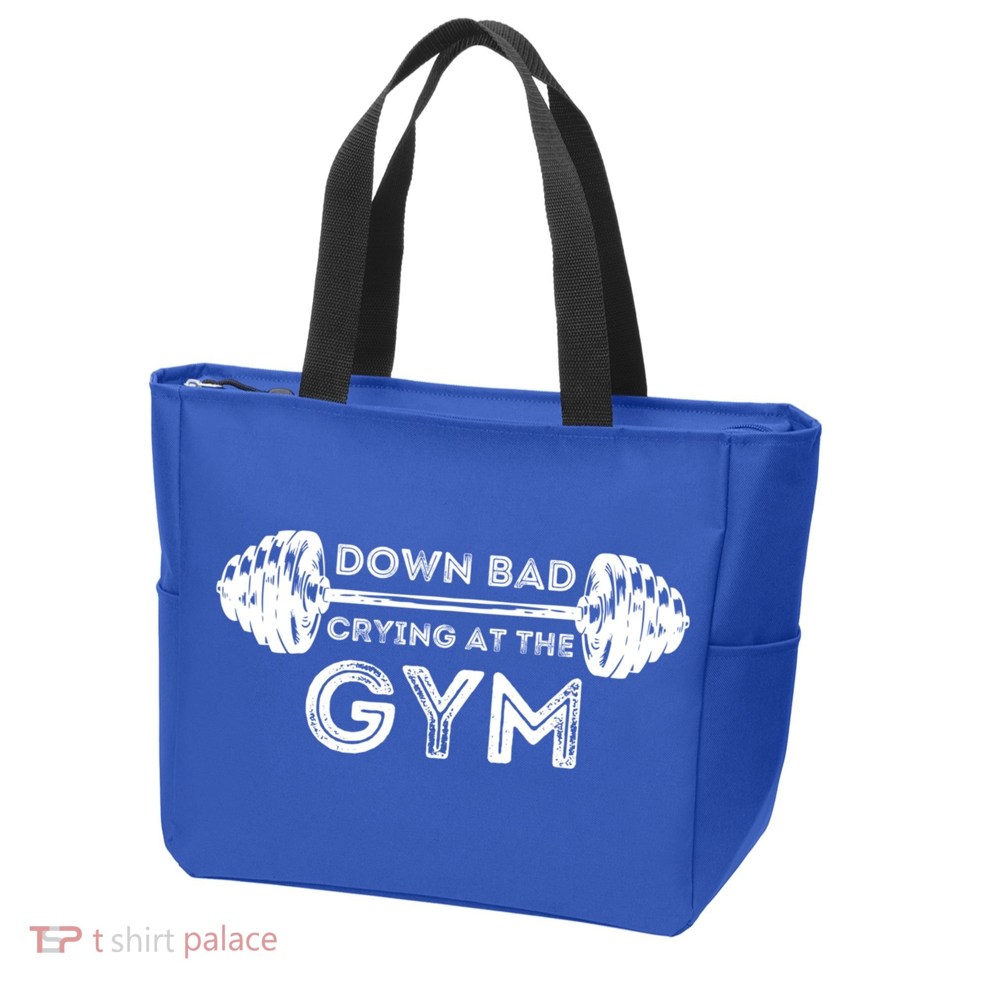Down Bad Crying At The Gym Workout Gift Tote Bag
