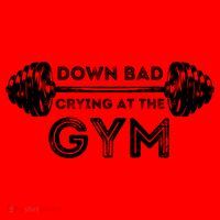 Down Bad Crying At The Gym Workout Gift Santa Hat thumb 1
