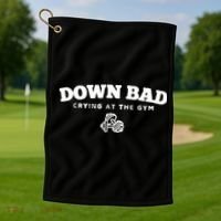 Down Bad Crying At The Gym Golf Towel thumb 1