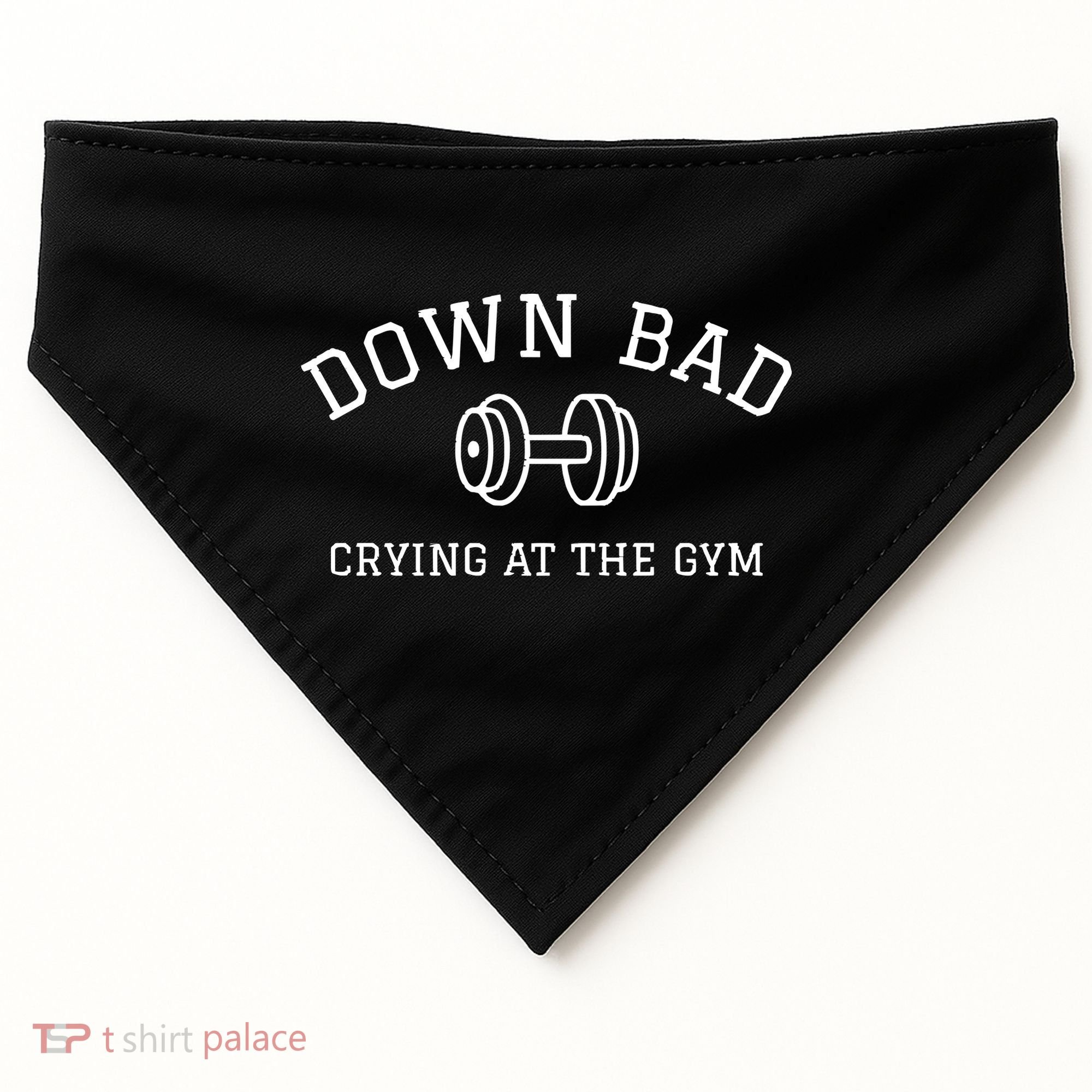 Down Bad Crying At The Gym Ttpd USA-Made Doggie Bandana