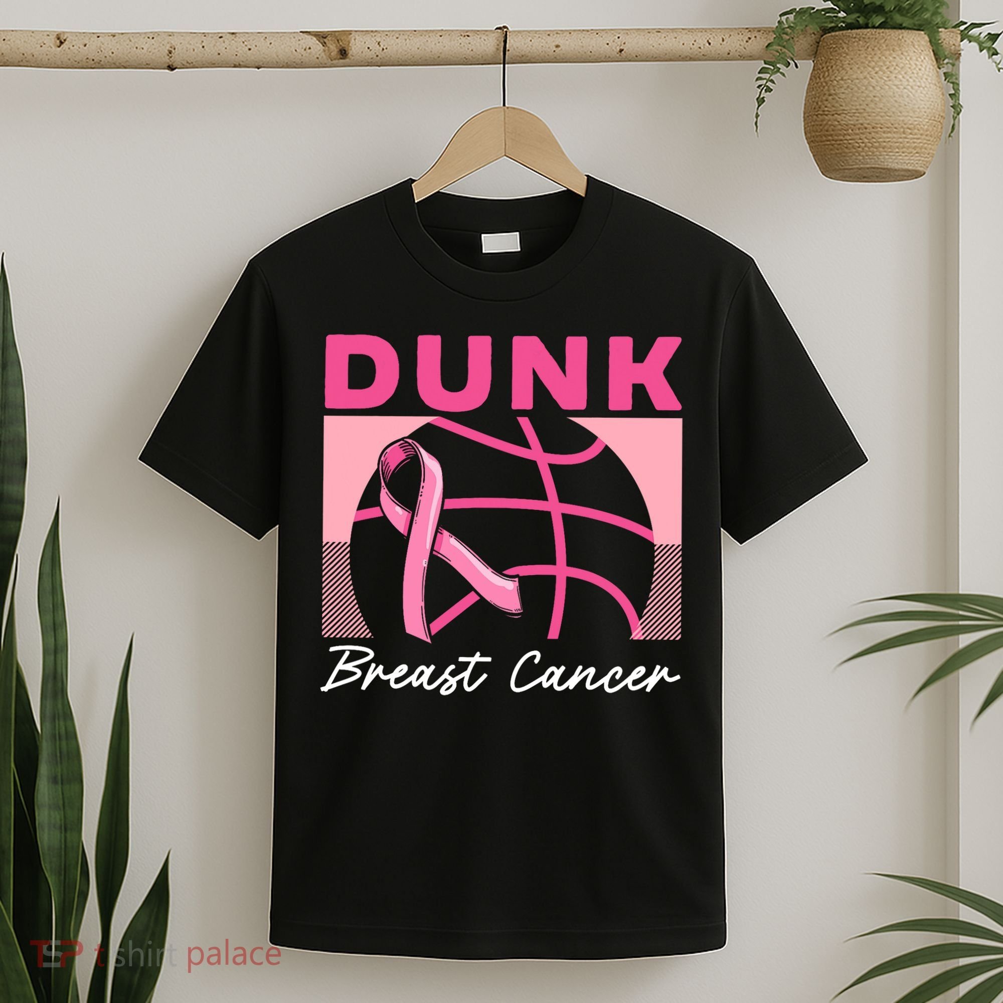 Dunk Breast Cancer Basketball Player Breast Cancer Awareness T-Shirt