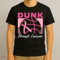 Dunk Breast Cancer Basketball Player Breast Cancer Awareness T-Shirt thumb 3