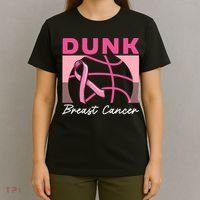Dunk Breast Cancer Basketball Player Breast Cancer Awareness T-Shirt thumb 4