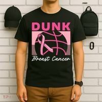 Dunk Breast Cancer Basketball Player Breast Cancer Awareness T-Shirt thumb 6