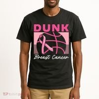 Dunk Breast Cancer Basketball Player Breast Cancer Awareness Tall T-Shirt thumb 2
