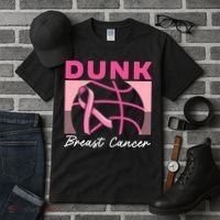 Dunk Breast Cancer Basketball Player Breast Cancer Awareness Tall T-Shirt thumb 3
