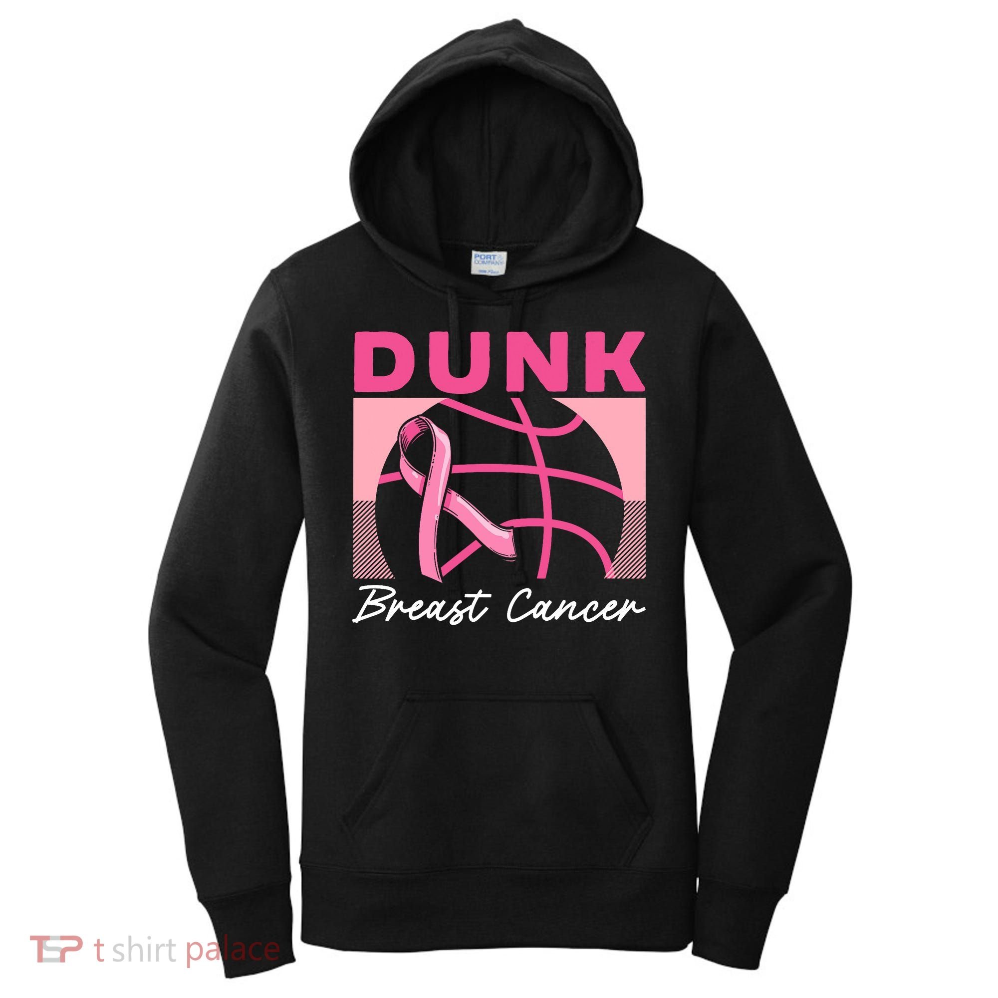 Dunk Breast Cancer Basketball Player Breast Cancer Awareness Women's Hoodie