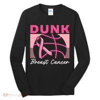 Dunk Breast Cancer Basketball Player Breast Cancer Awareness Tall Long Sleeve Shirt thumb 0
