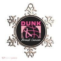 Dunk Breast Cancer Basketball Player Breast Cancer Awareness Ornament thumb 0
