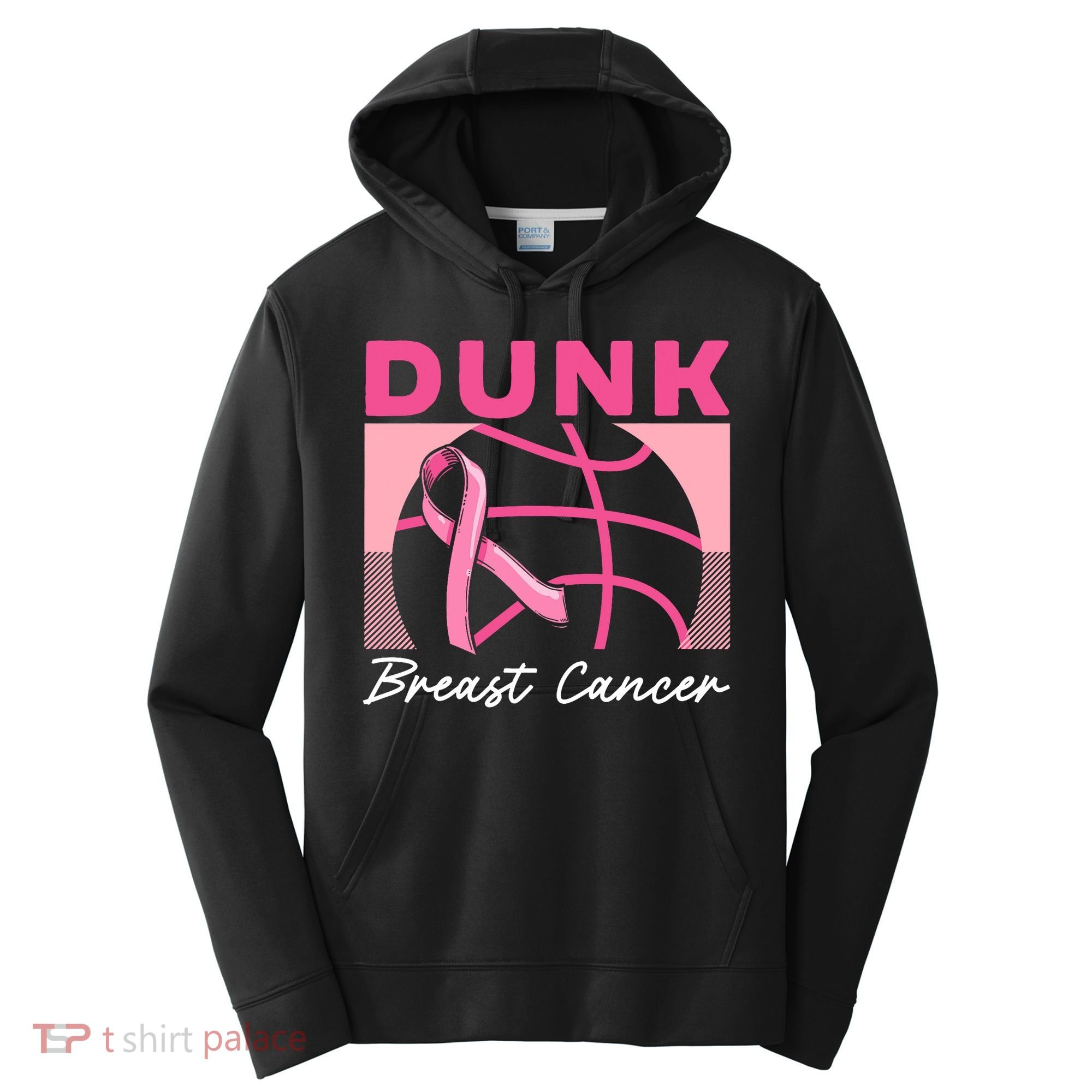 Dunk Breast Cancer Basketball Player Breast Cancer Awareness Performance Fleece Hoodie