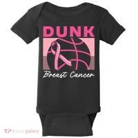 Dunk Breast Cancer Basketball Player Breast Cancer Awareness Baby Bodysuit thumb 0