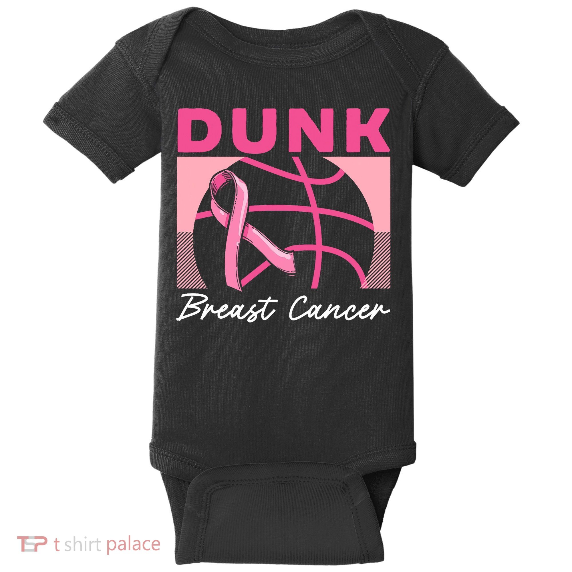 Dunk Breast Cancer Basketball Player Breast Cancer Awareness Baby Bodysuit
