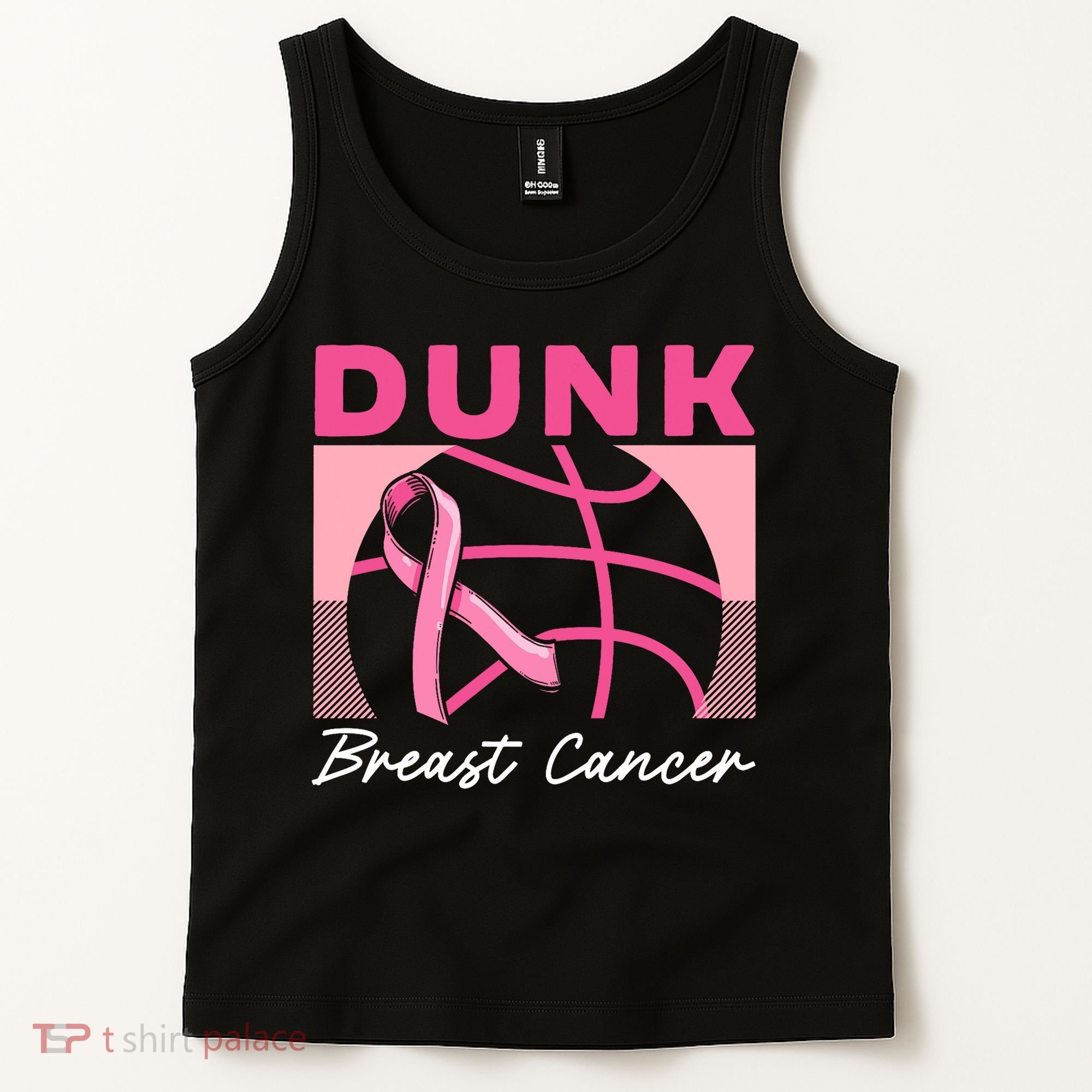 Dunk Breast Cancer Basketball Player Breast Cancer Awareness Tank Top