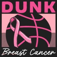 Dunk Breast Cancer Basketball Player Breast Cancer Awareness Kids Long Sleeve Plaid Pajama Set thumb 2