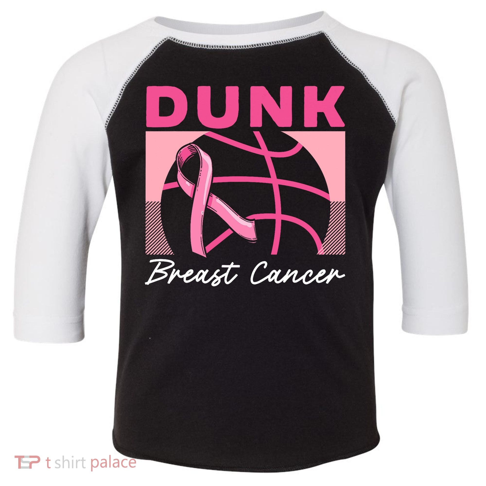 Dunk Breast Cancer Basketball Player Breast Cancer Awareness Toddler Fine Jersey T-Shirt