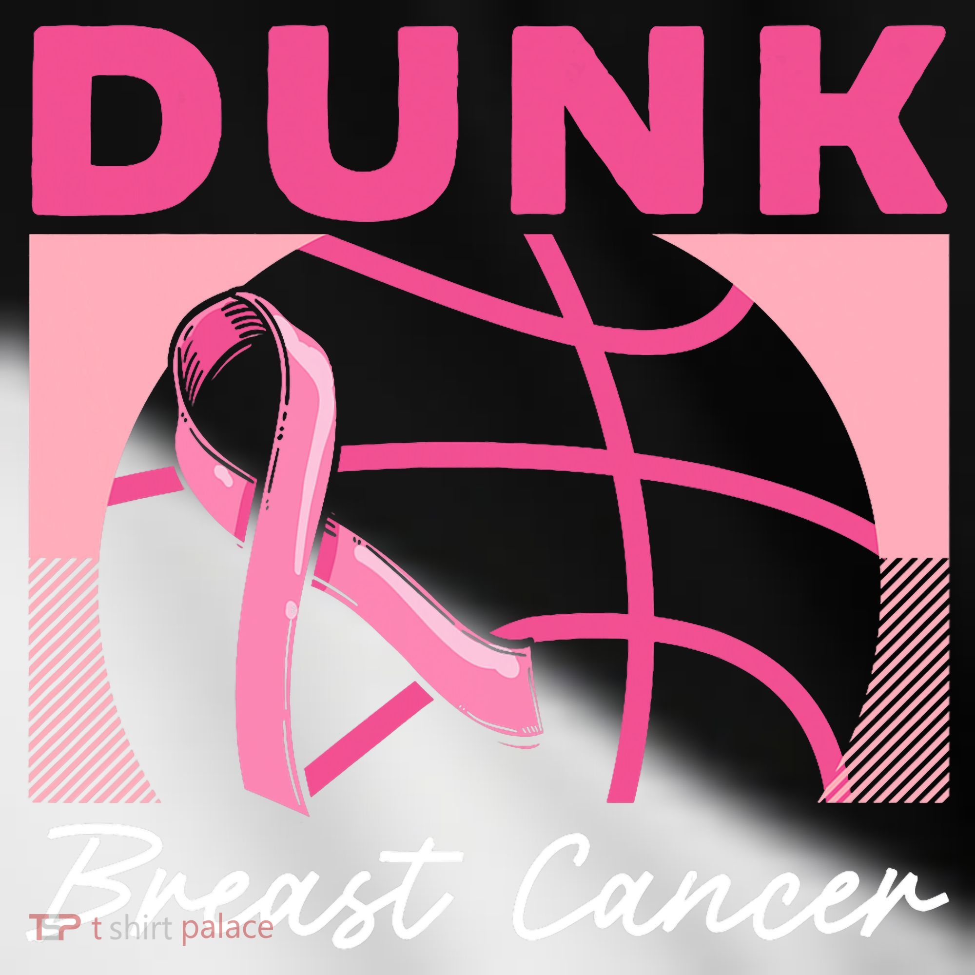 Dunk Breast Cancer Basketball Player Breast Cancer Awareness Toddler Fine Jersey T-Shirt