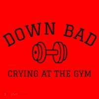 Down Bad Crying At The Gym Ttpd Santa Hat thumb 1