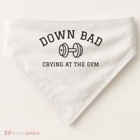 Down Bad Crying At The Gym Ttpd USA-Made Doggie Bandana thumb 0