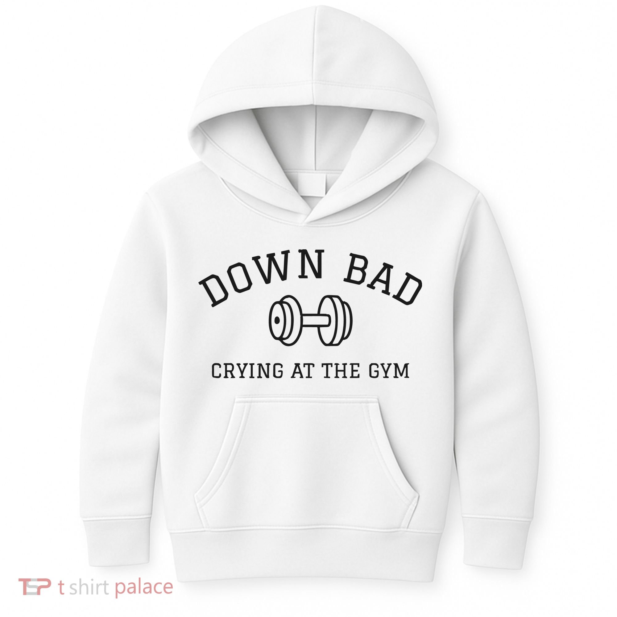 Down Bad Crying At The Gym Ttpd Kids Hoodie