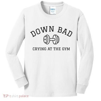 Down Bad Crying At The Gym Ttpd Kids Long Sleeve Shirt