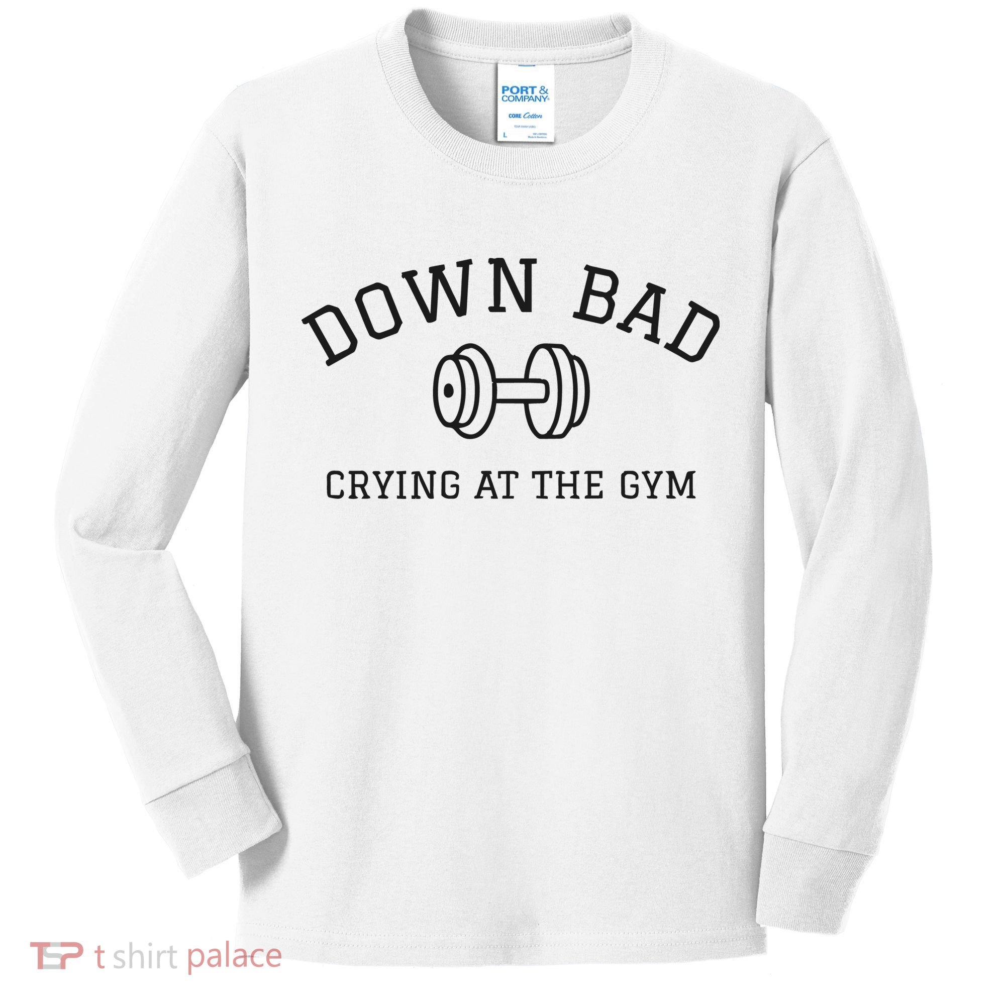 Down Bad Crying At The Gym Ttpd Kids Long Sleeve Shirt