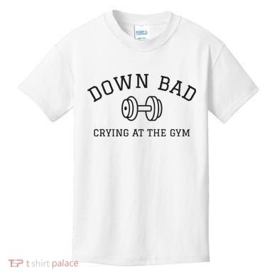 Down Bad Crying At The Gym Ttpd Kids T-Shirt