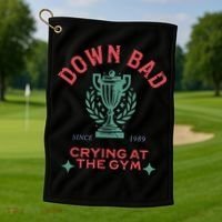 Down Bad Crying At The Gym Since 1989 Ttpd Golf Towel thumb 1
