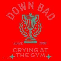 Down Bad Crying At The Gym Since 1989 Ttpd Santa Hat thumb 1