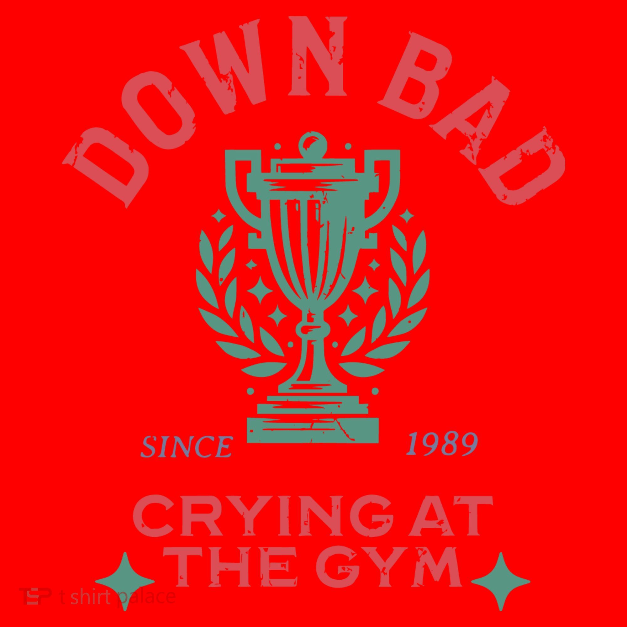 Down Bad Crying At The Gym Since 1989 Ttpd Santa Hat