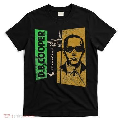 D. B. Cooper Skyjacker Hijack Retro 60s Style Graphic T-Shirt