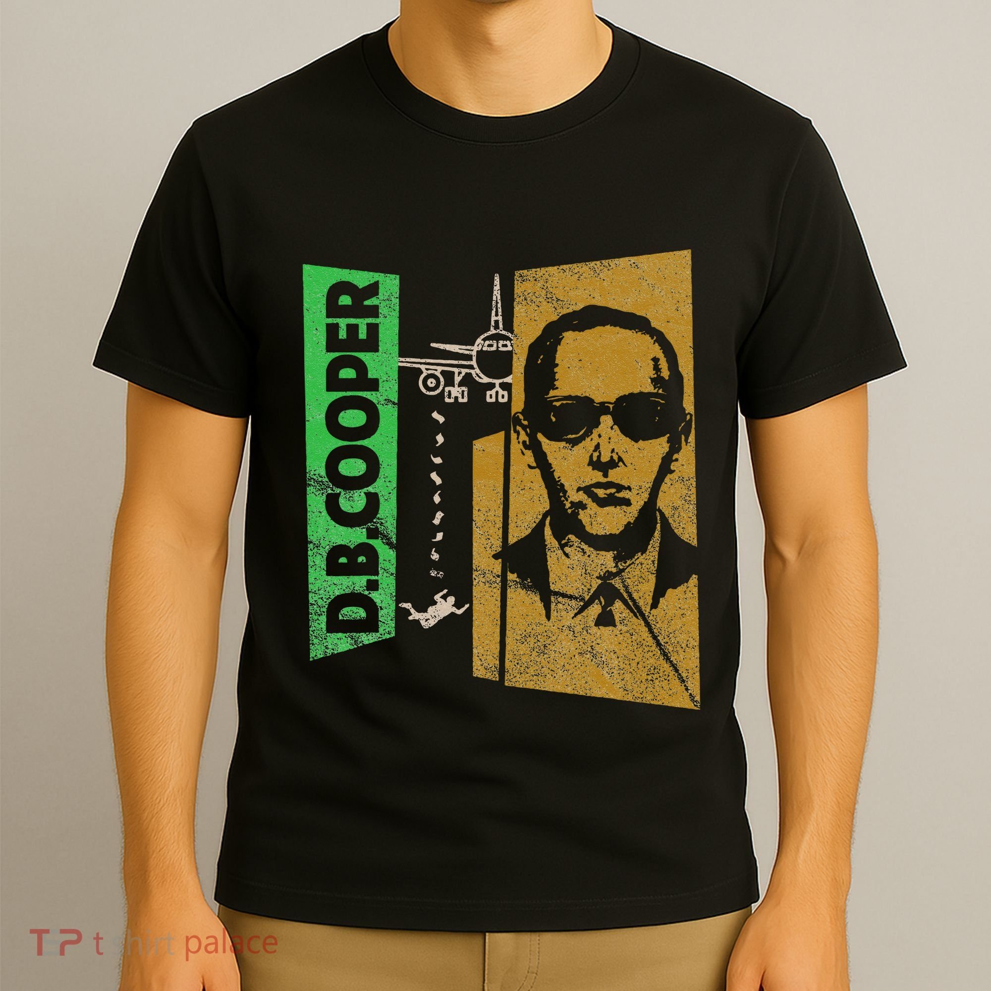 D. B. Cooper Skyjacker Hijack Retro 60s Style Graphic T-Shirt