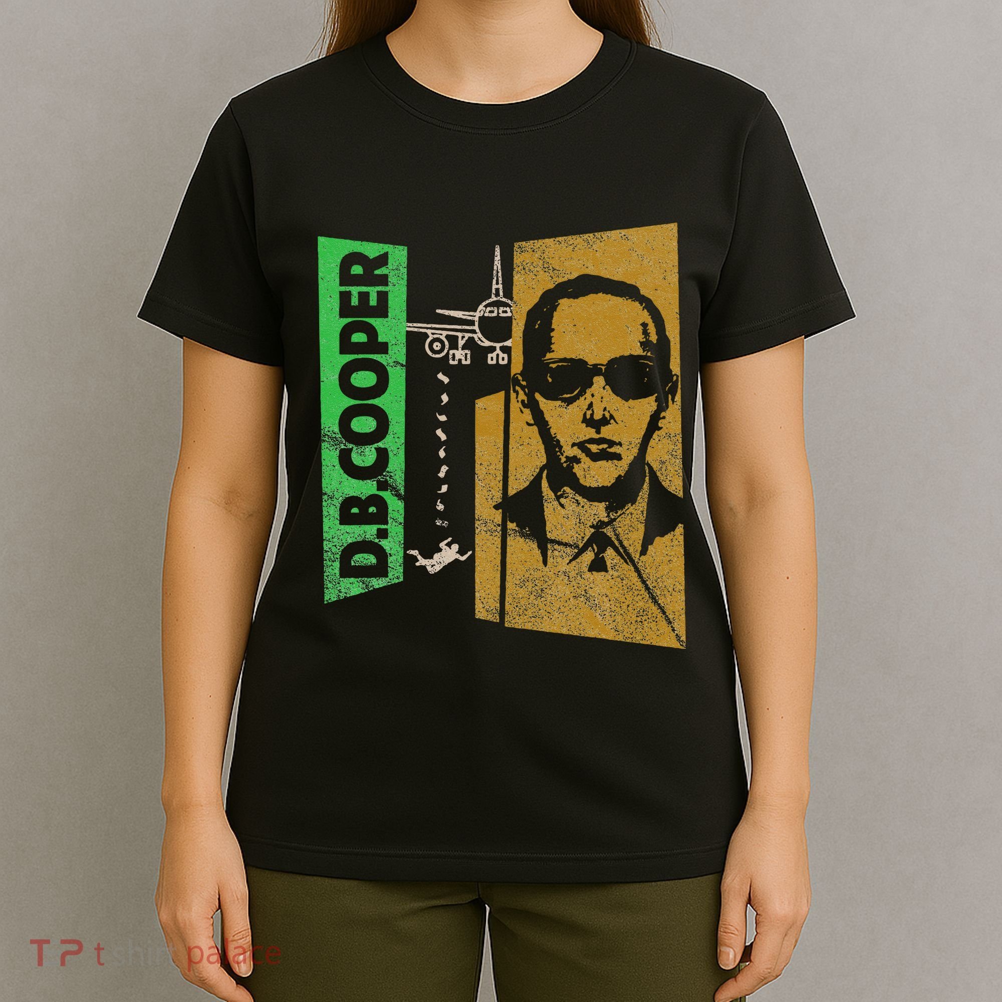 D. B. Cooper Skyjacker Hijack Retro 60s Style Graphic T-Shirt