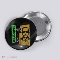 D. B. Cooper Skyjacker Hijack Retro 60s Style Graphic Button thumb 0