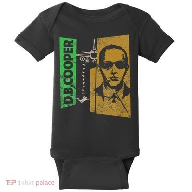 D. B. Cooper Skyjacker Hijack Retro 60s Style Graphic Baby Bodysuit