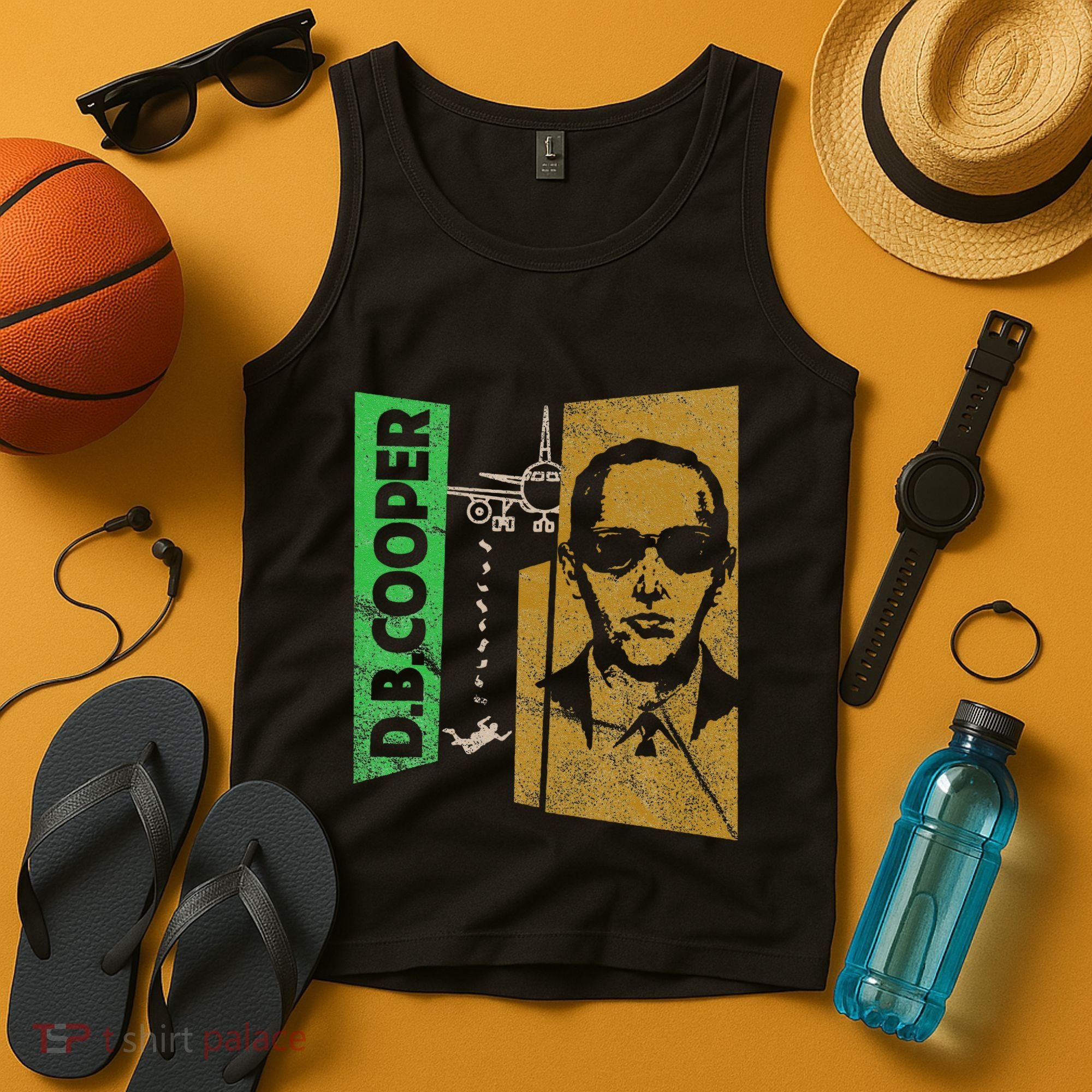 D. B. Cooper Skyjacker Hijack Retro 60s Style Graphic Tank Top