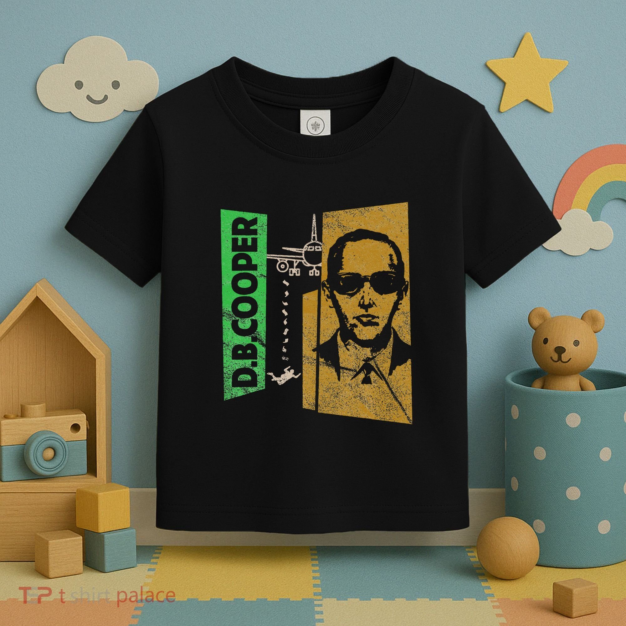 D. B. Cooper Skyjacker Hijack Retro 60s Style Graphic Toddler T-Shirt