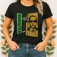 D. B. Cooper Skyjacker Hijack Retro 60s Style Graphic Women's T-Shirt thumb 2