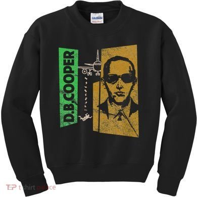 D. B. Cooper Skyjacker Hijack Retro 60s Style Graphic Kids Sweatshirt