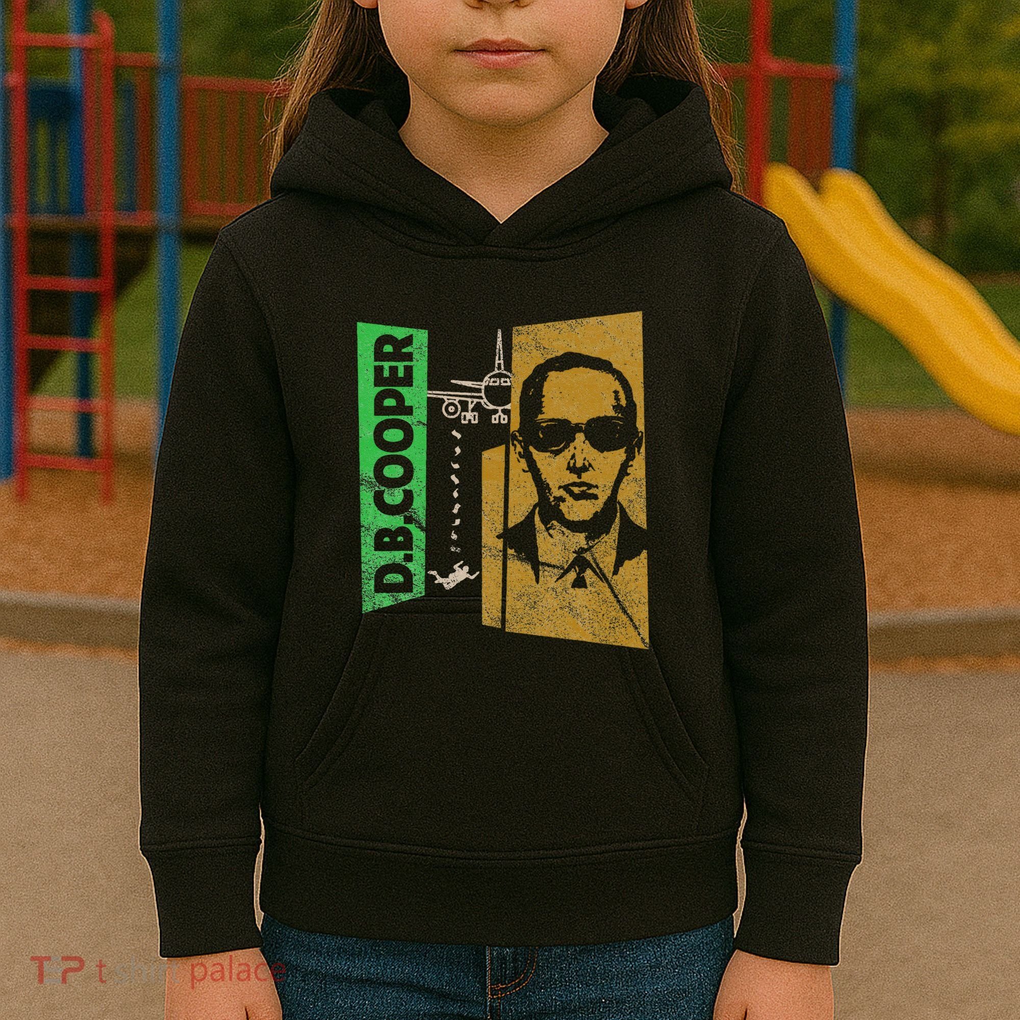D. B. Cooper Skyjacker Hijack Retro 60s Style Graphic Kids Hoodie