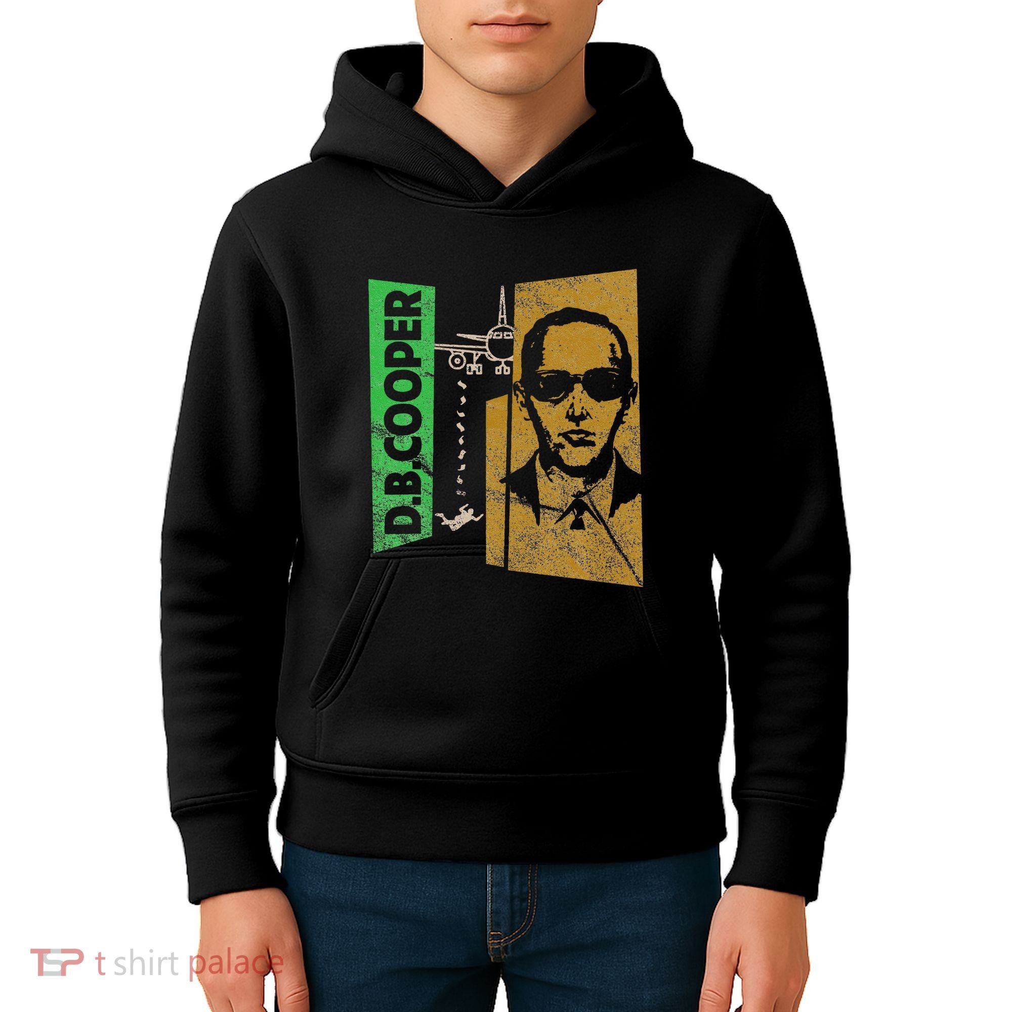 D. B. Cooper Skyjacker Hijack Retro 60s Style Graphic Kids Hoodie