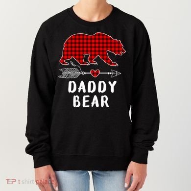 Daddy Bear Christmas Pajama Red Plaid Buffalo Xmas Women's Sweatshirt