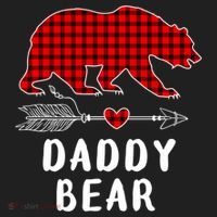 Daddy Bear Christmas Pajama Red Plaid Buffalo Xmas Beanie thumb 2