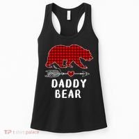 Daddy Bear Christmas Pajama Red Plaid Buffalo Xmas Women's Tank Top thumb 0