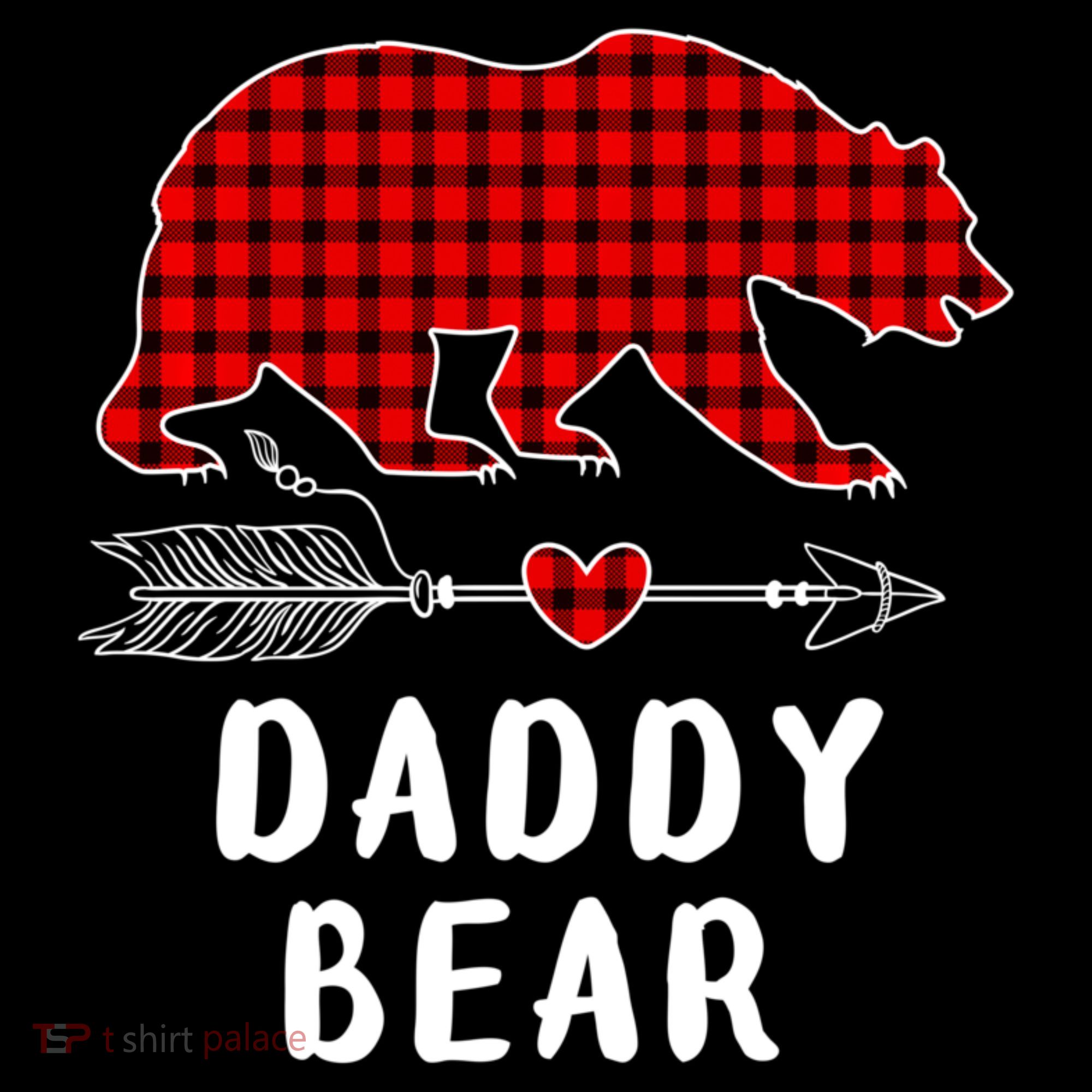 Daddy Bear Christmas Pajama Red Plaid Buffalo Xmas Women's Tank Top