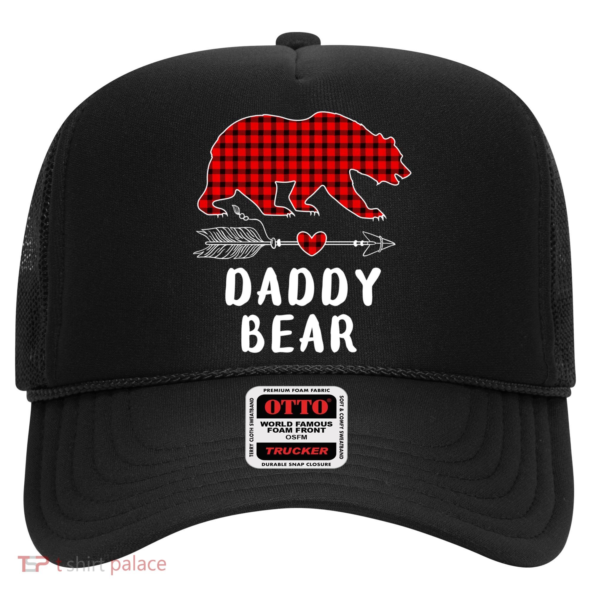 Daddy Bear Christmas Pajama Red Plaid Buffalo Xmas Hat