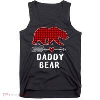 Daddy Bear Christmas Pajama Red Plaid Buffalo Xmas Tank Top thumb 0