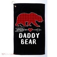 Daddy Bear Christmas Pajama Red Plaid Buffalo Xmas Golf Towel thumb 0