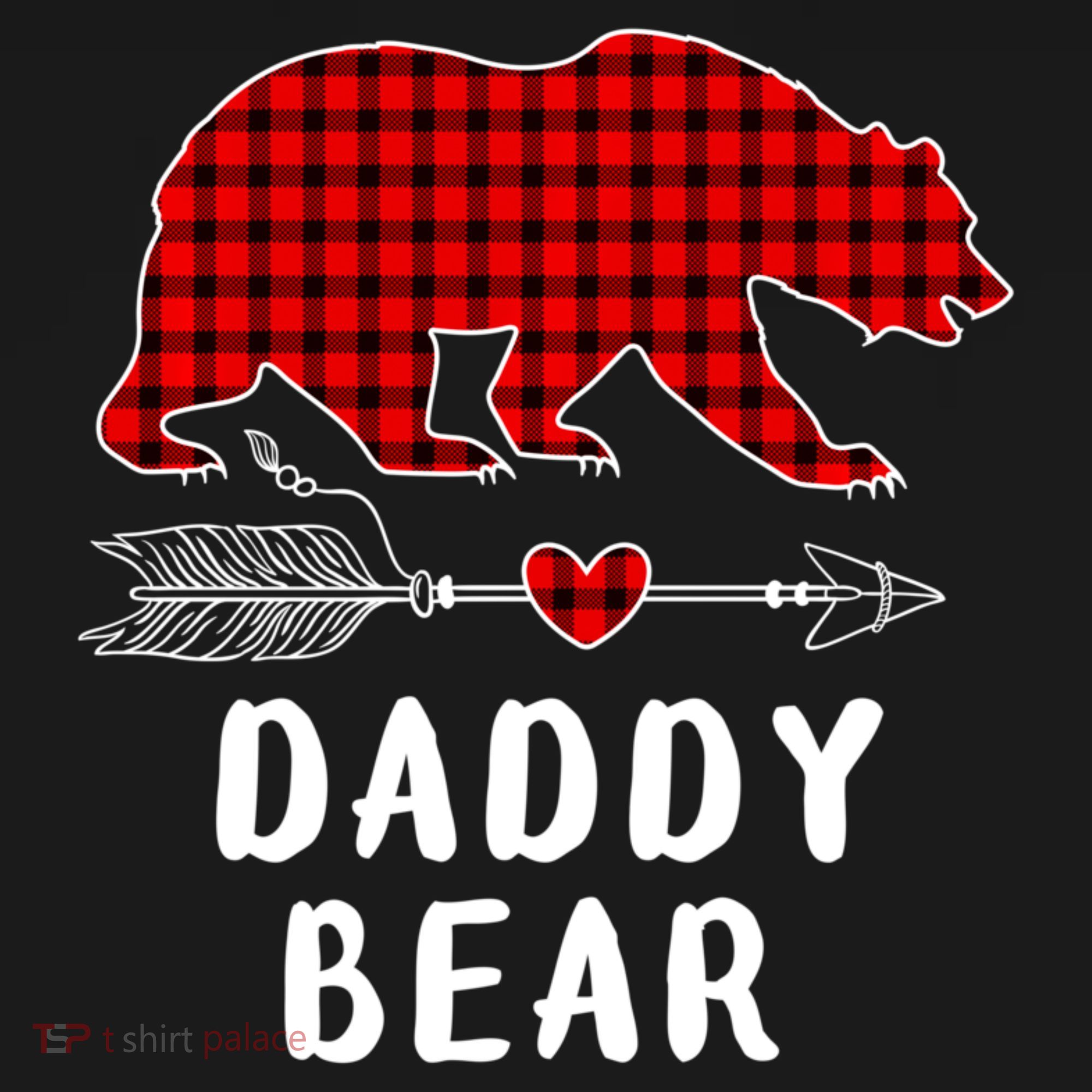 Daddy Bear Christmas Pajama Red Plaid Buffalo Xmas Visor