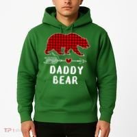 Daddy Bear Christmas Pajama Red Plaid Buffalo Xmas Hoodie thumb 2